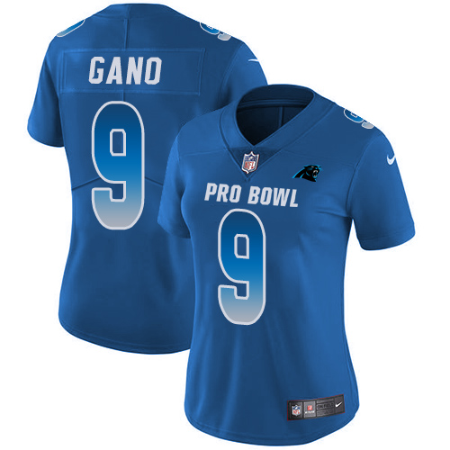 Nike Panthers #9 Graham Gano Royal Women's Stitched NFL Limited NFC 2018 Pro Bowl Jersey - Click Image to Close